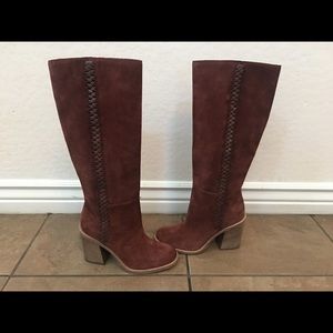 New! UGG Maeva Suede Tall Boots US 7 Mahogany
